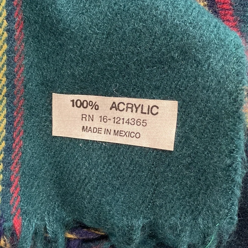 Acrylic Plaid Scarf